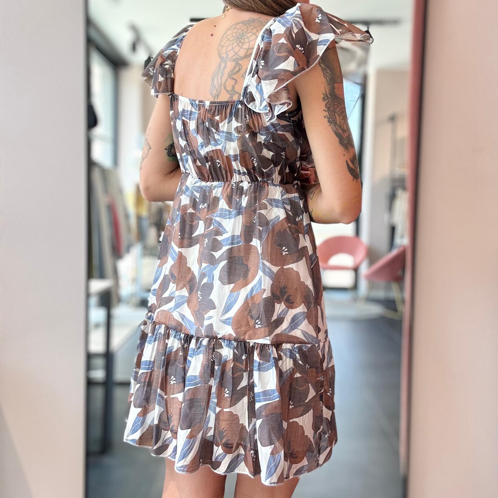 Vestito Rouches scollo a V - immagine 3