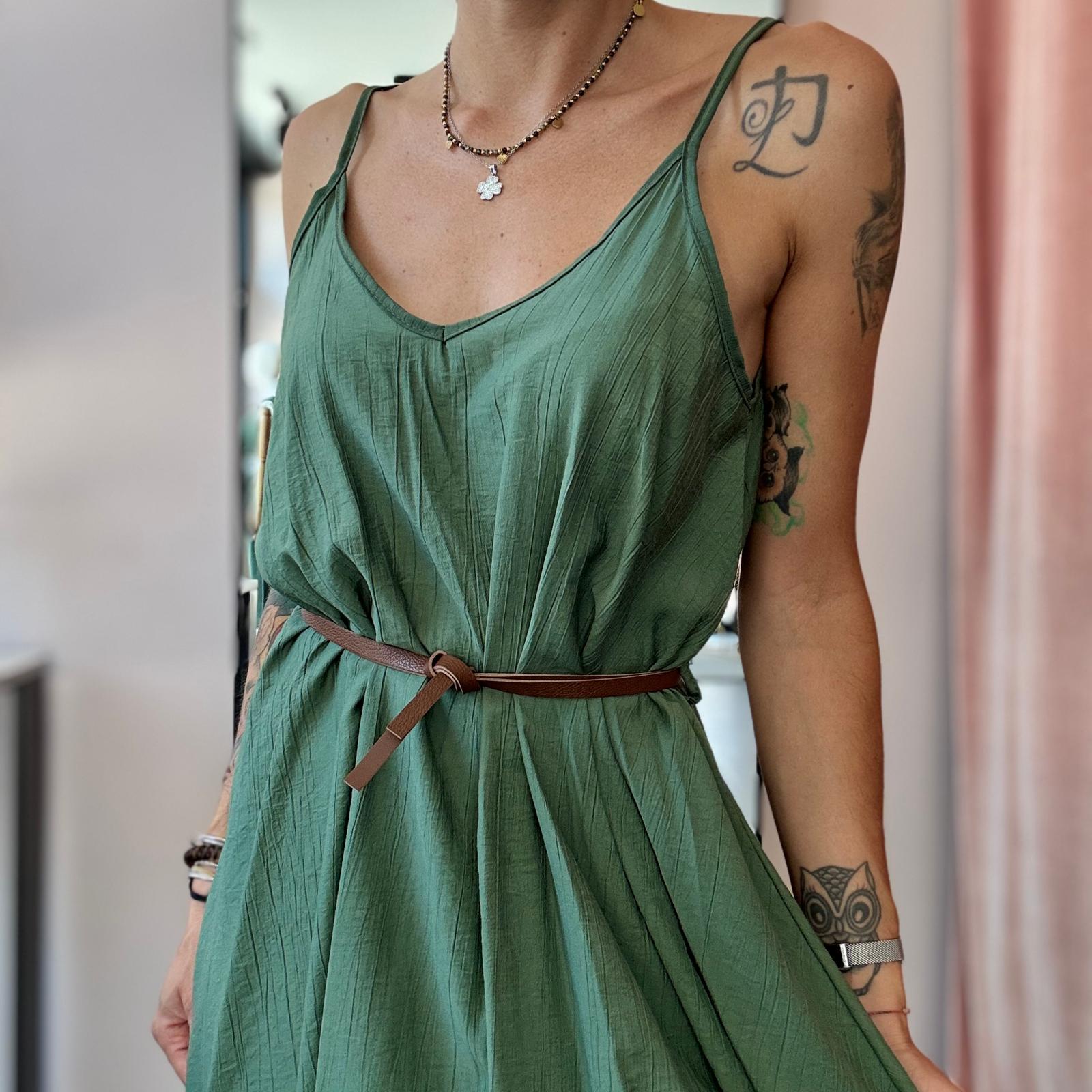 Vestito con spalline e scollo a V – in viscosa leggerissima - immagine 11