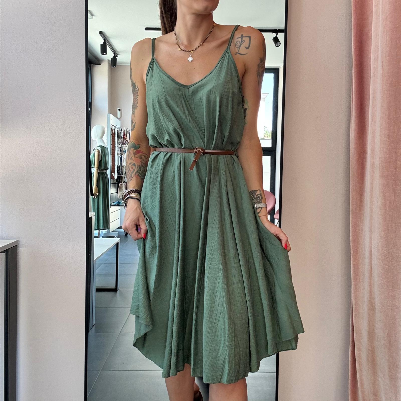 Vestito con spalline e scollo a V – in viscosa leggerissima - immagine 12