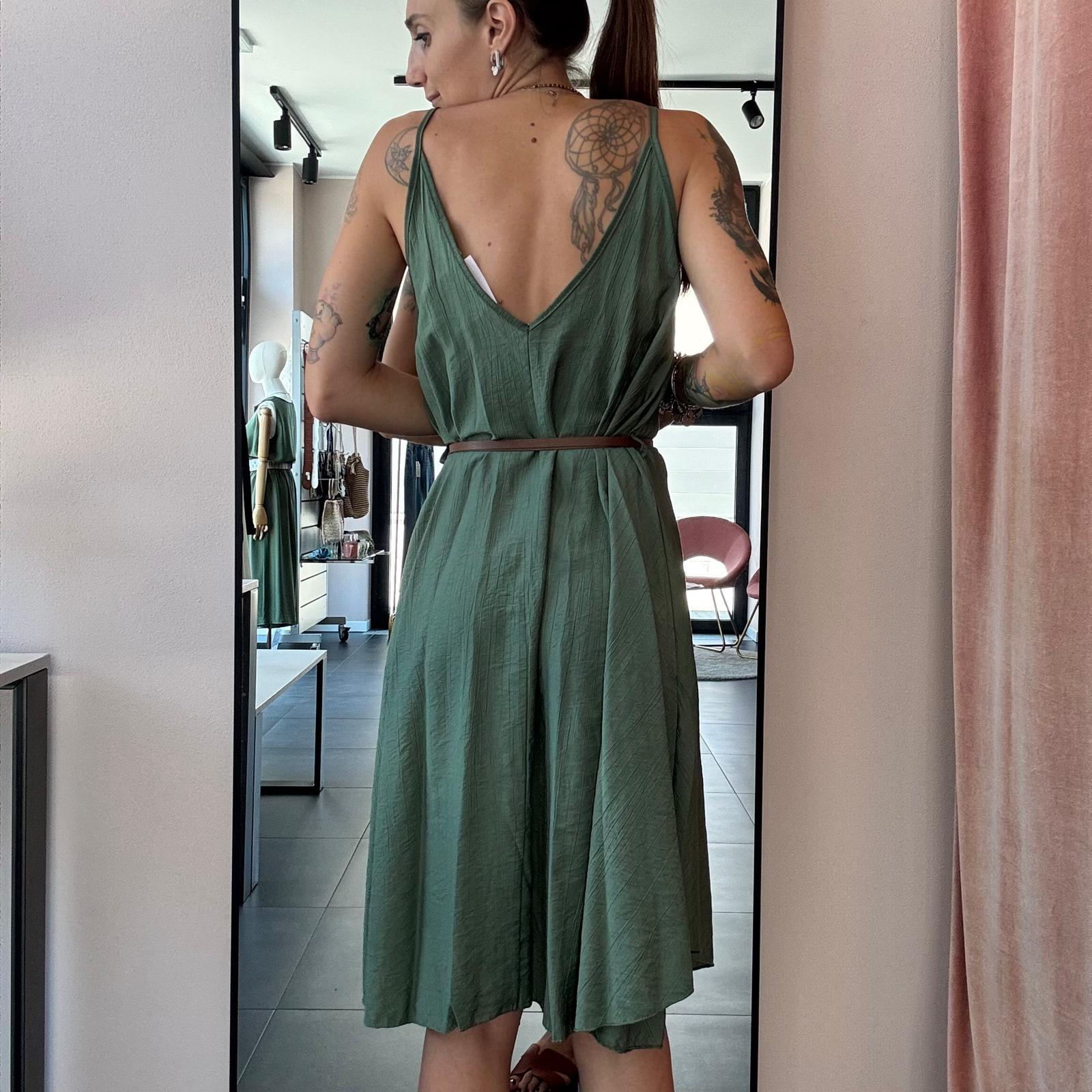 Vestito con spalline e scollo a V – in viscosa leggerissima - immagine 13
