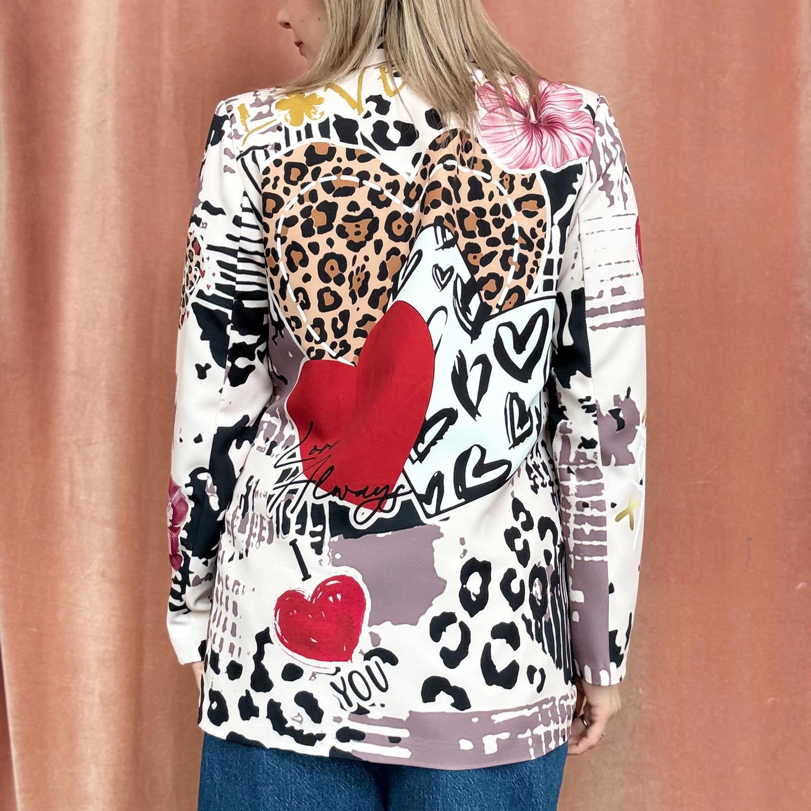 Giacca Monopetto Cuori