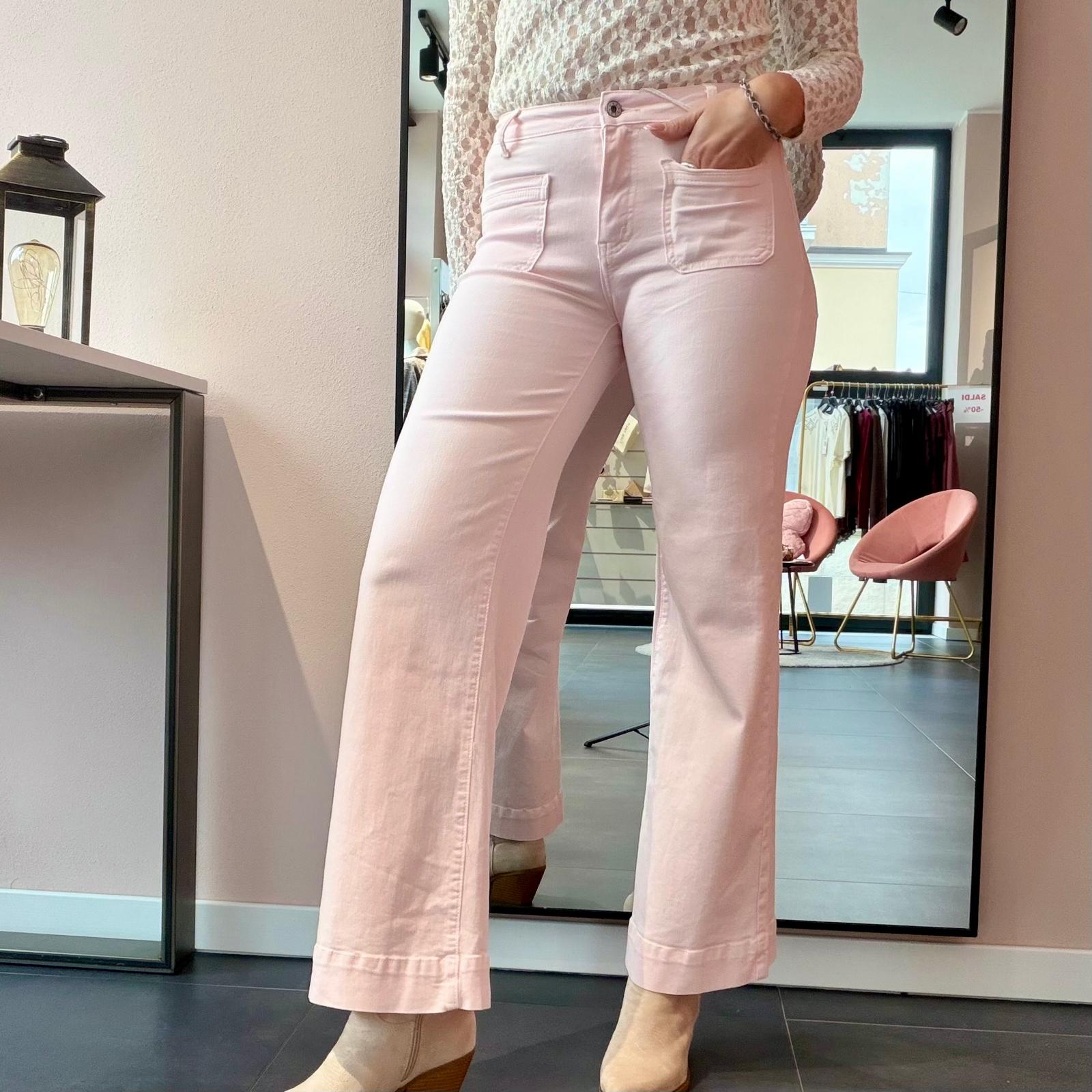 Jeans Rosa Gamba Larga
