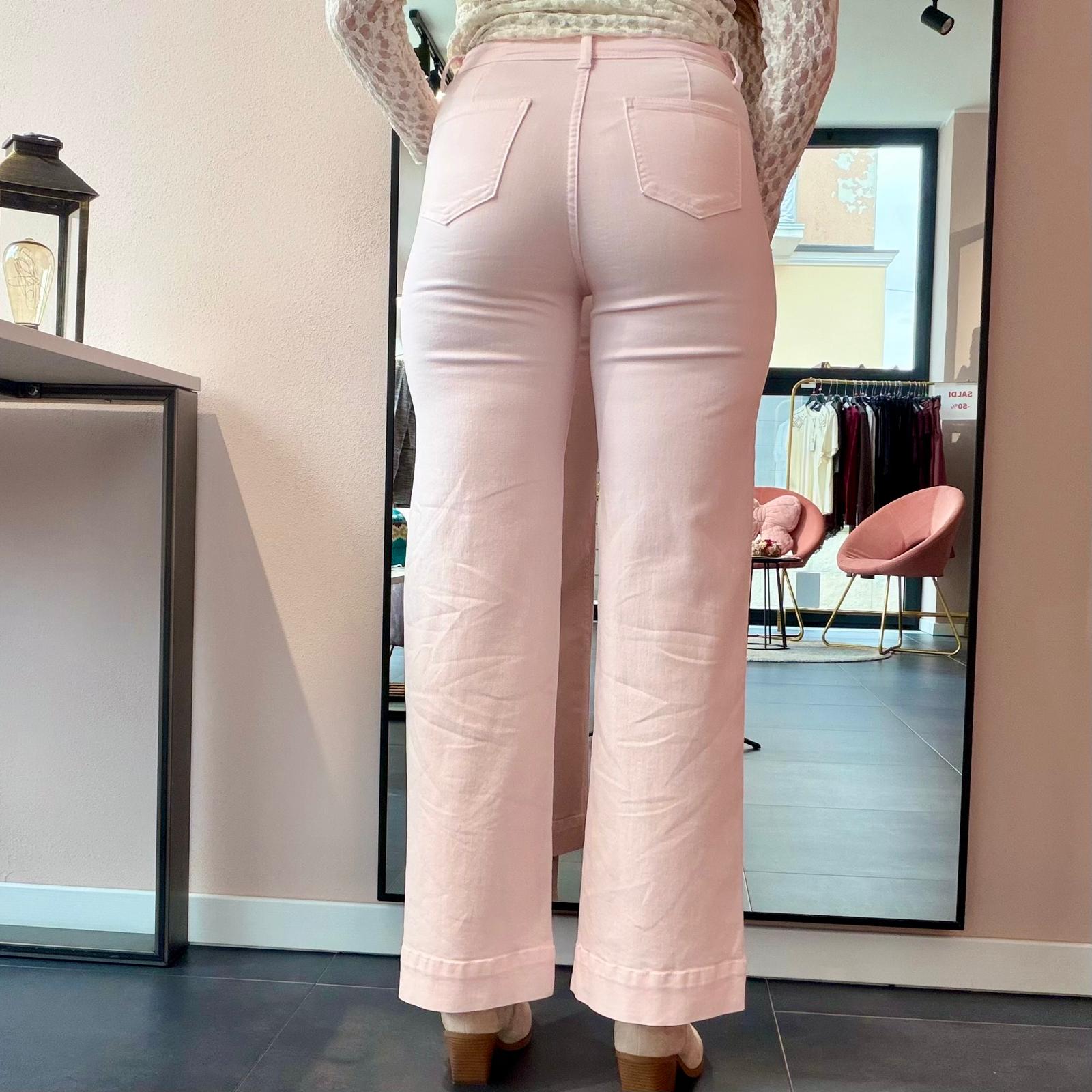 Jeans Rosa Gamba Larga - immagine 3