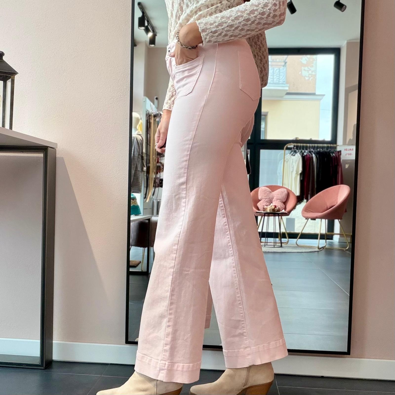 Jeans Rosa Gamba Larga - immagine 4