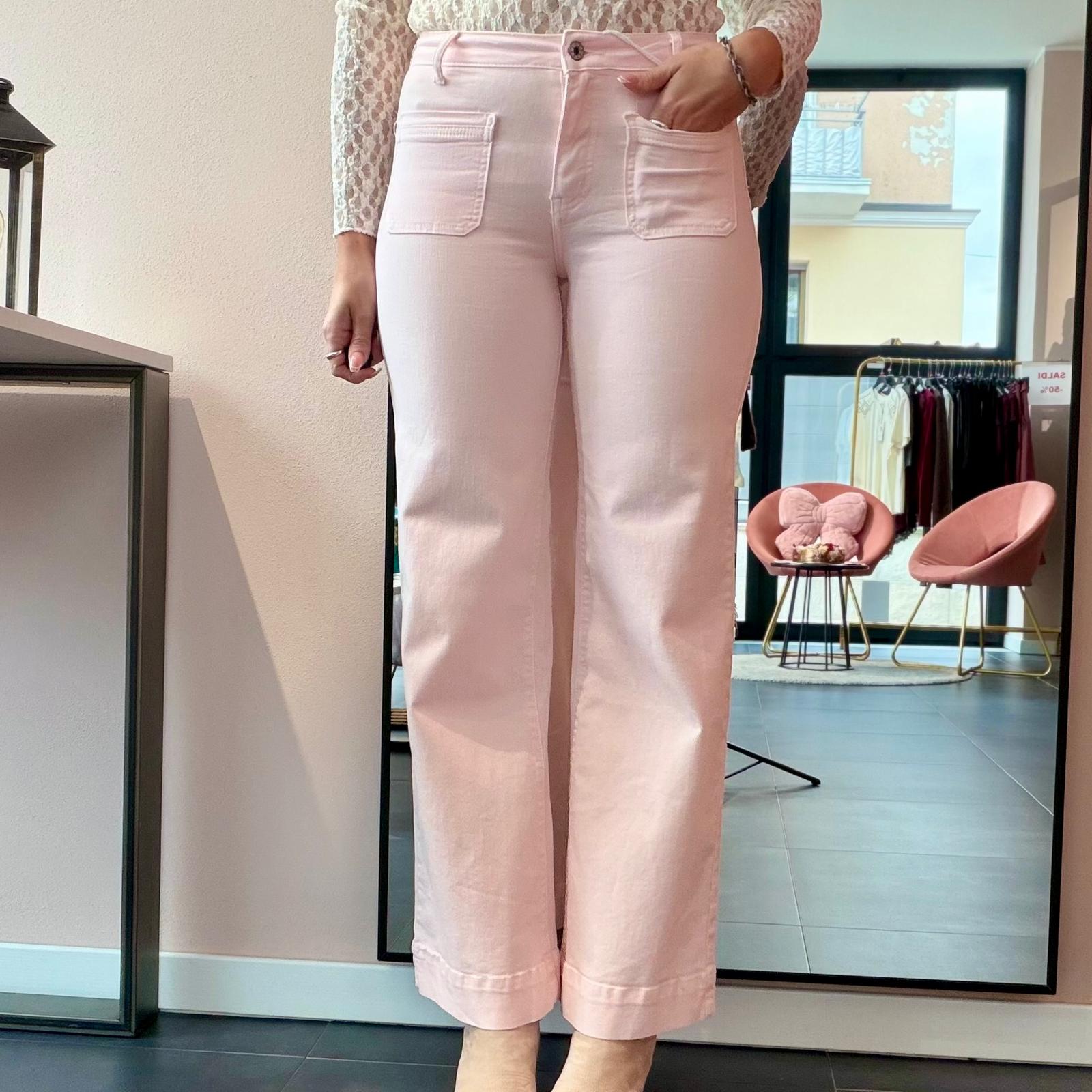 Jeans Rosa Gamba Larga - immagine 5