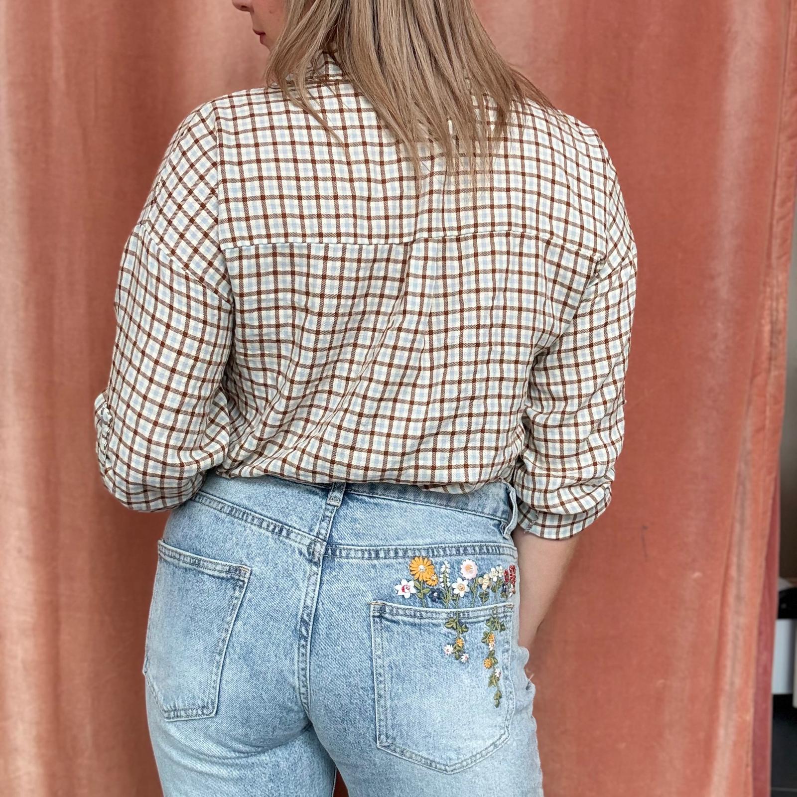 Jeans Fiori Gamba Dritta - immagine 7