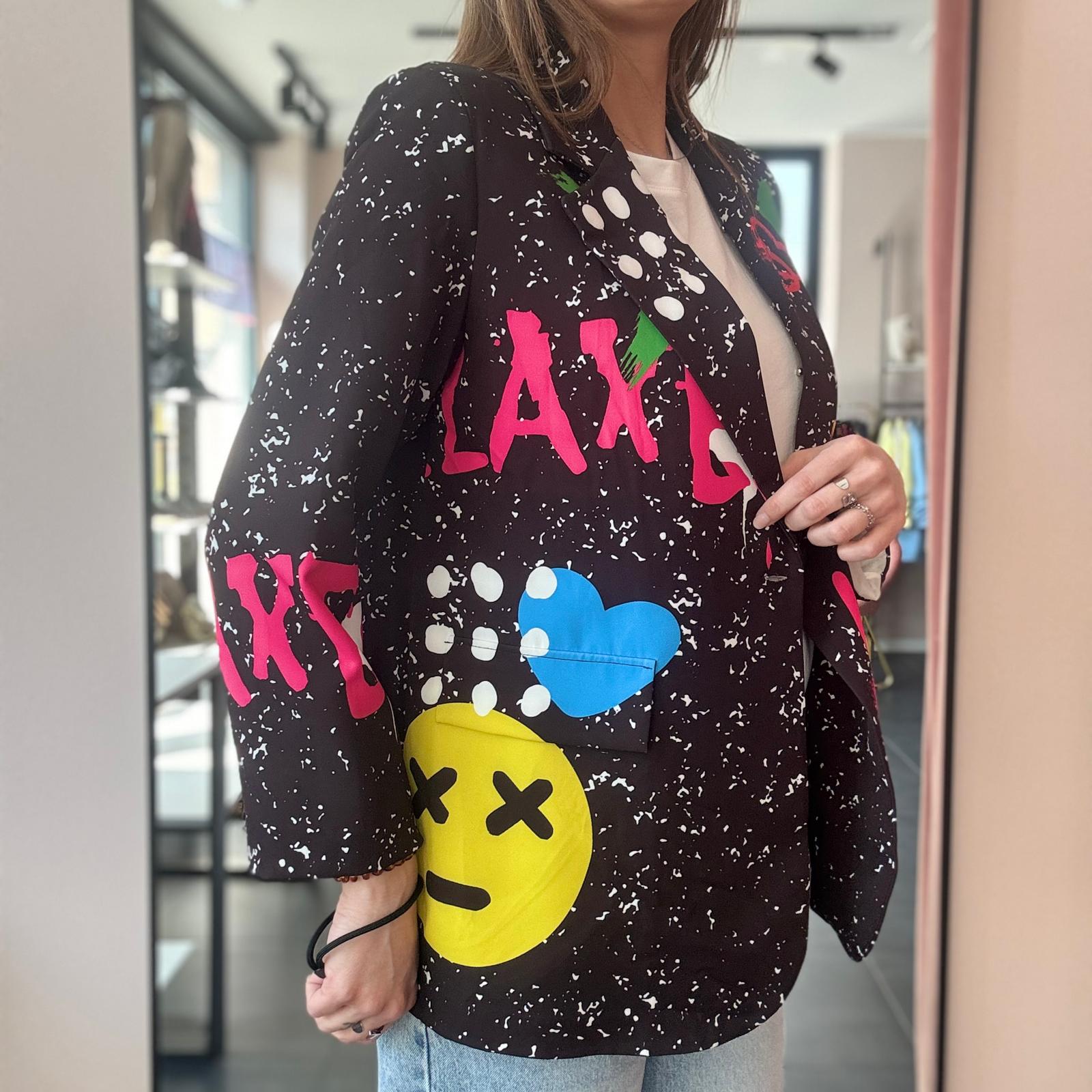 Giacca Oversize Orso Nera - immagine 4