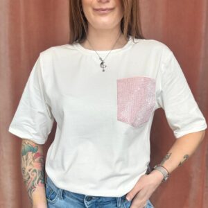T-shirt Tasca Brillantini