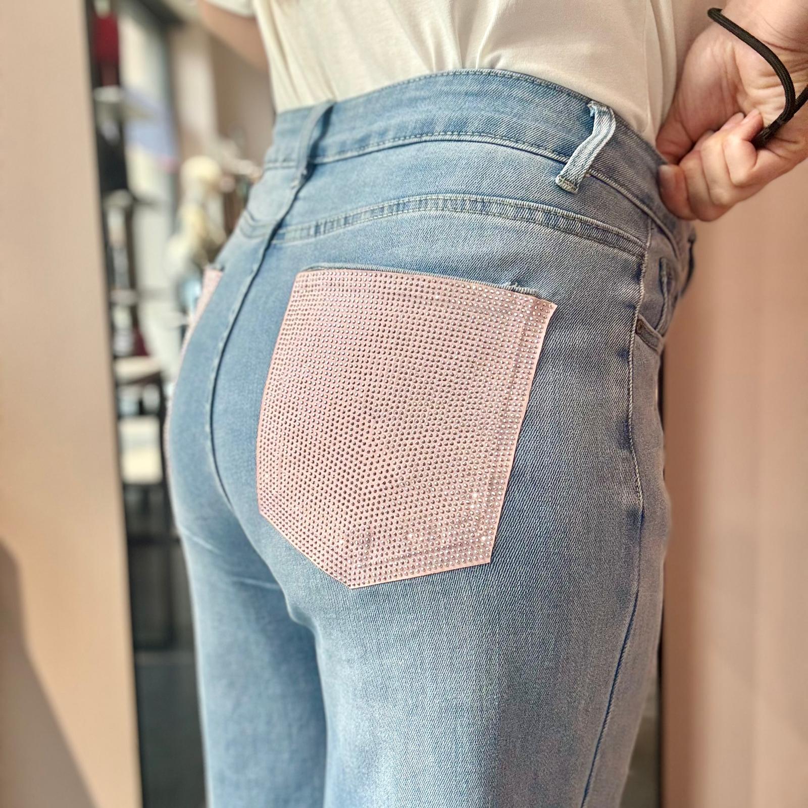 Jeans Tasche Brillantini - immagine 3