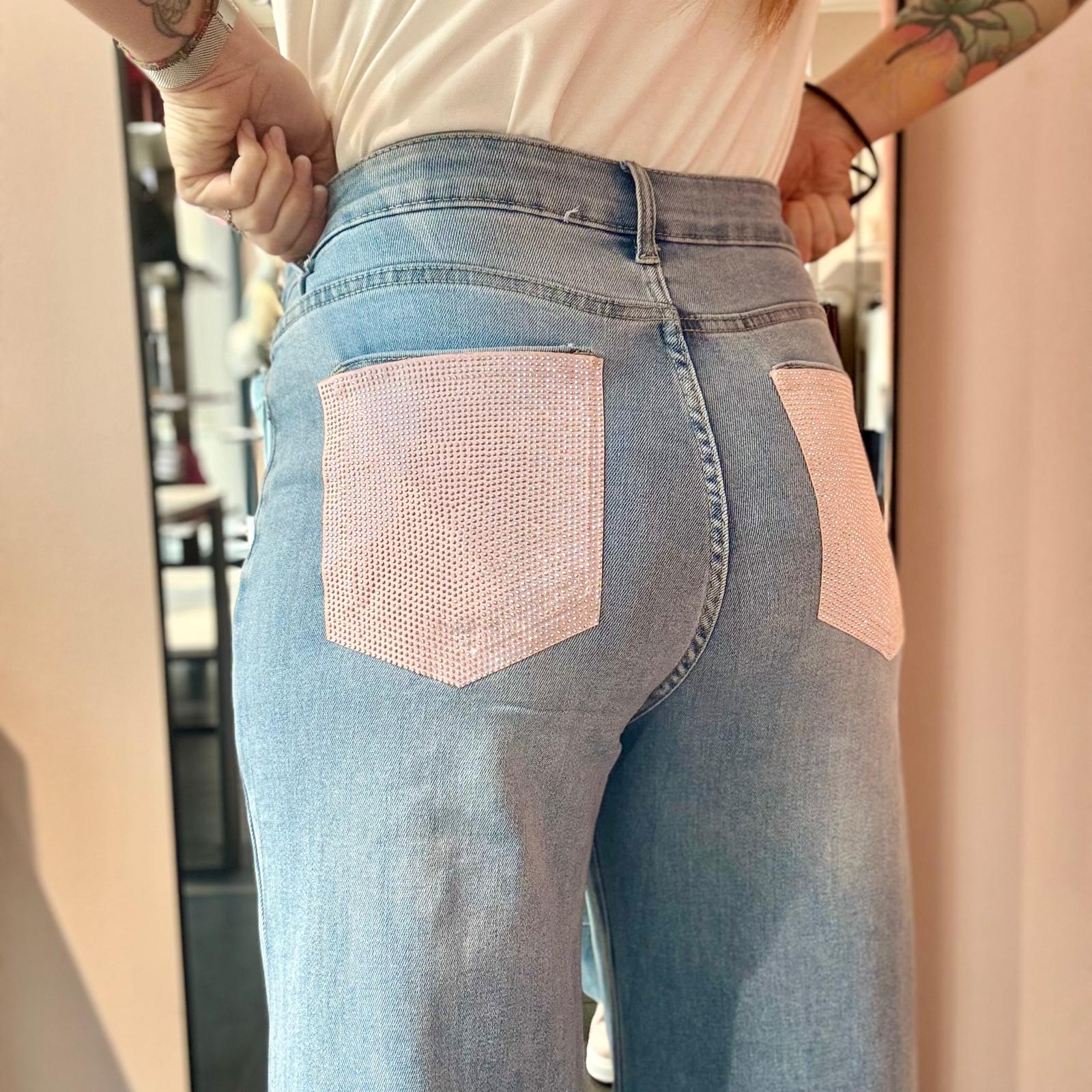 Jeans Tasche Brillantini - immagine 2