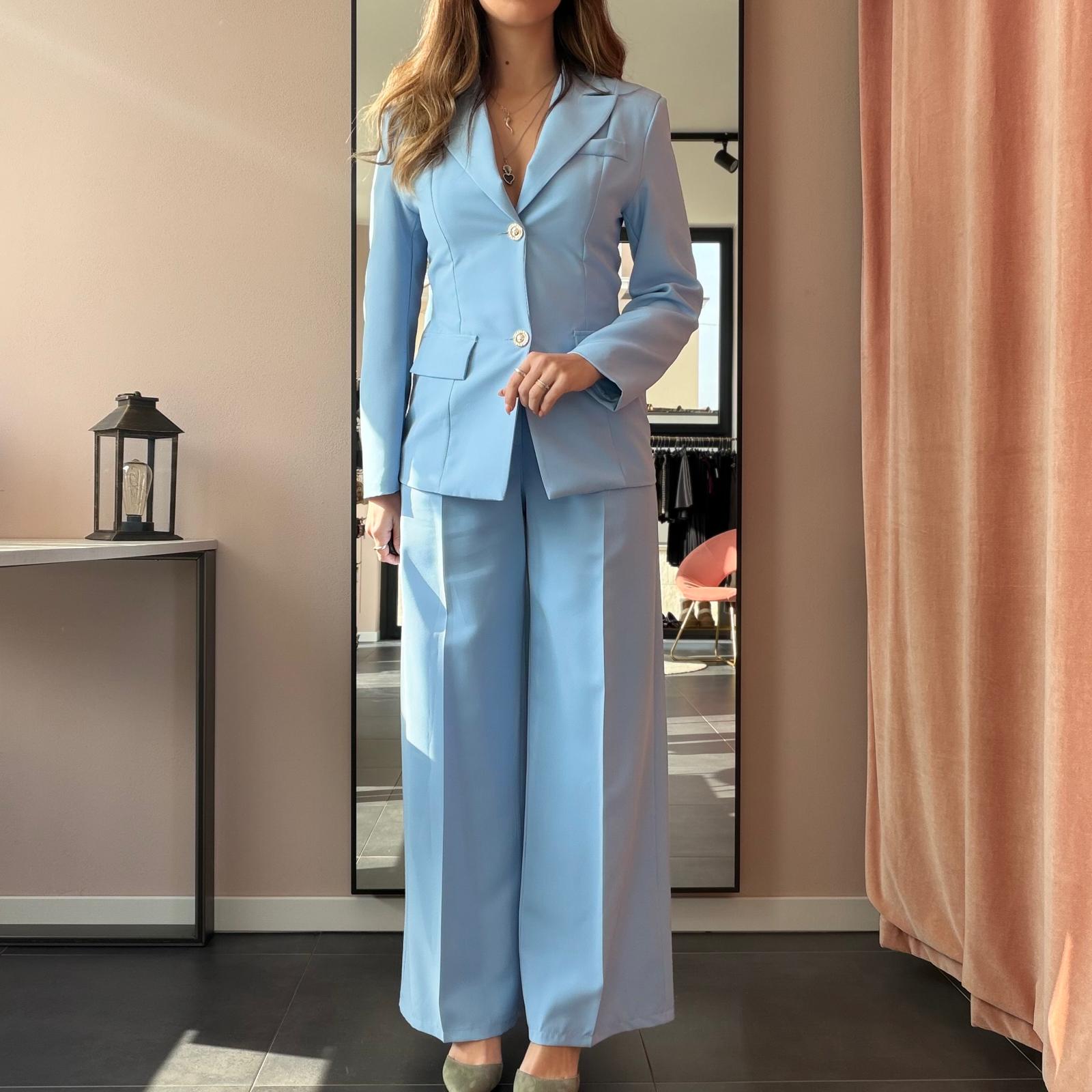 Completo Giacca Doppiopetto e Pantalone Gamba Larga - immagine 24