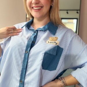 Camicia a righe Orsetto