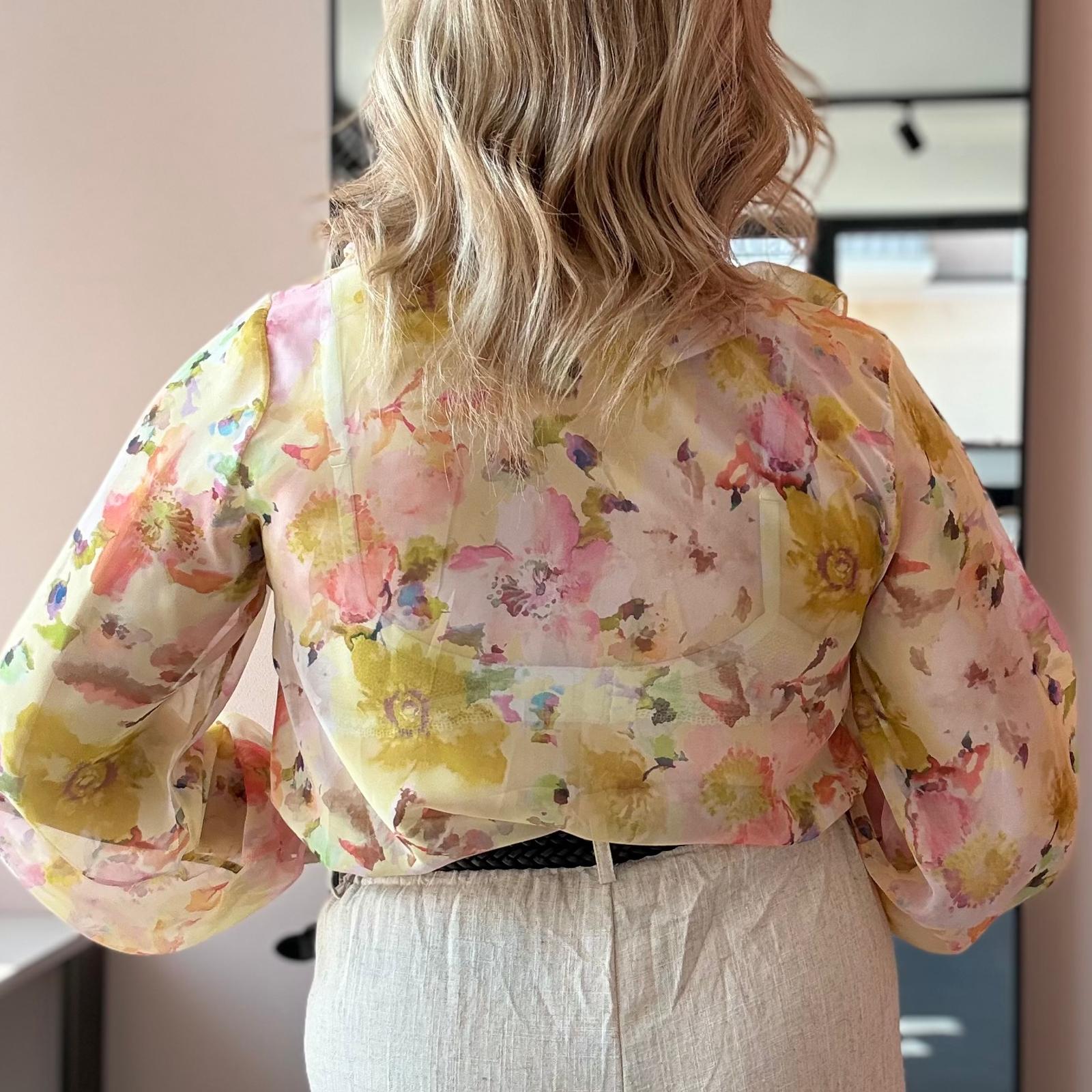 Blusa Floreale con Rouches - immagine 4