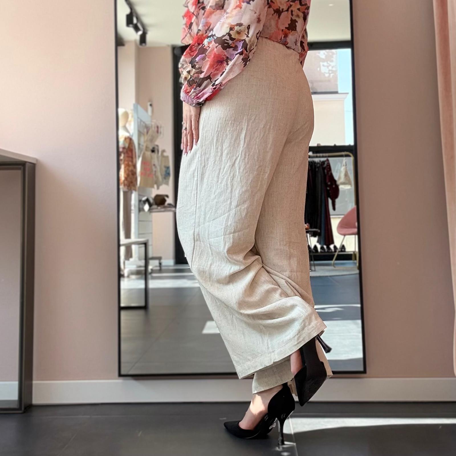 Pantalone Largo in Lino/Cotone - immagine 3