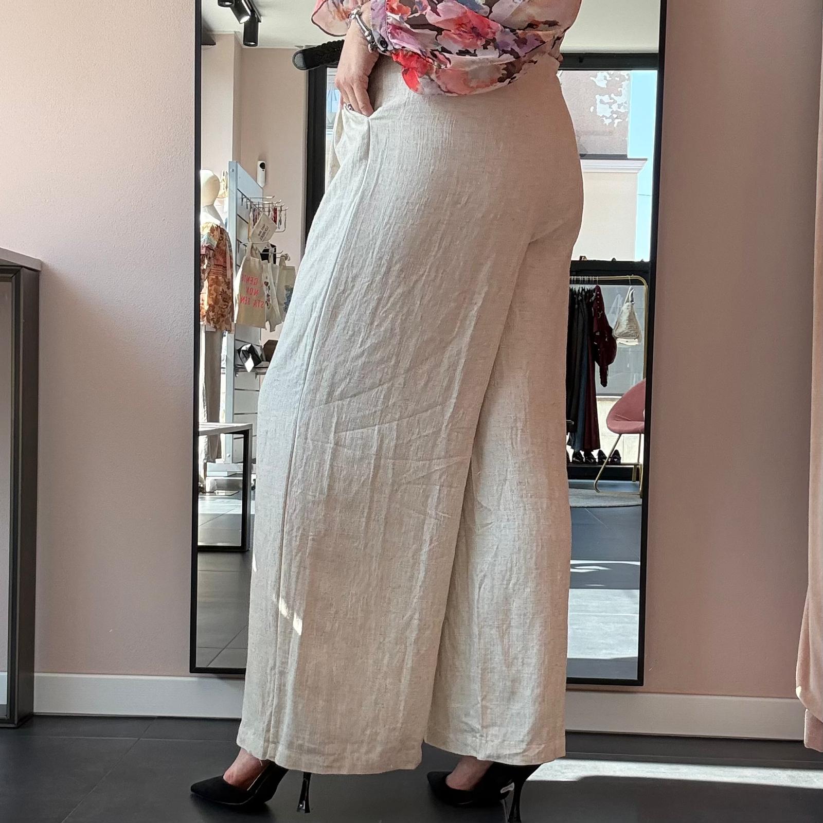Pantalone Largo in Lino/Cotone - immagine 5