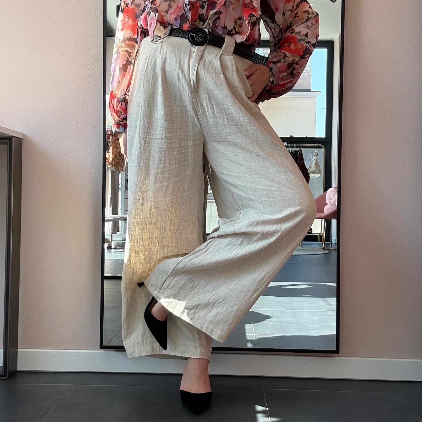 Pantalone Largo in Lino/Cotone - immagine 6
