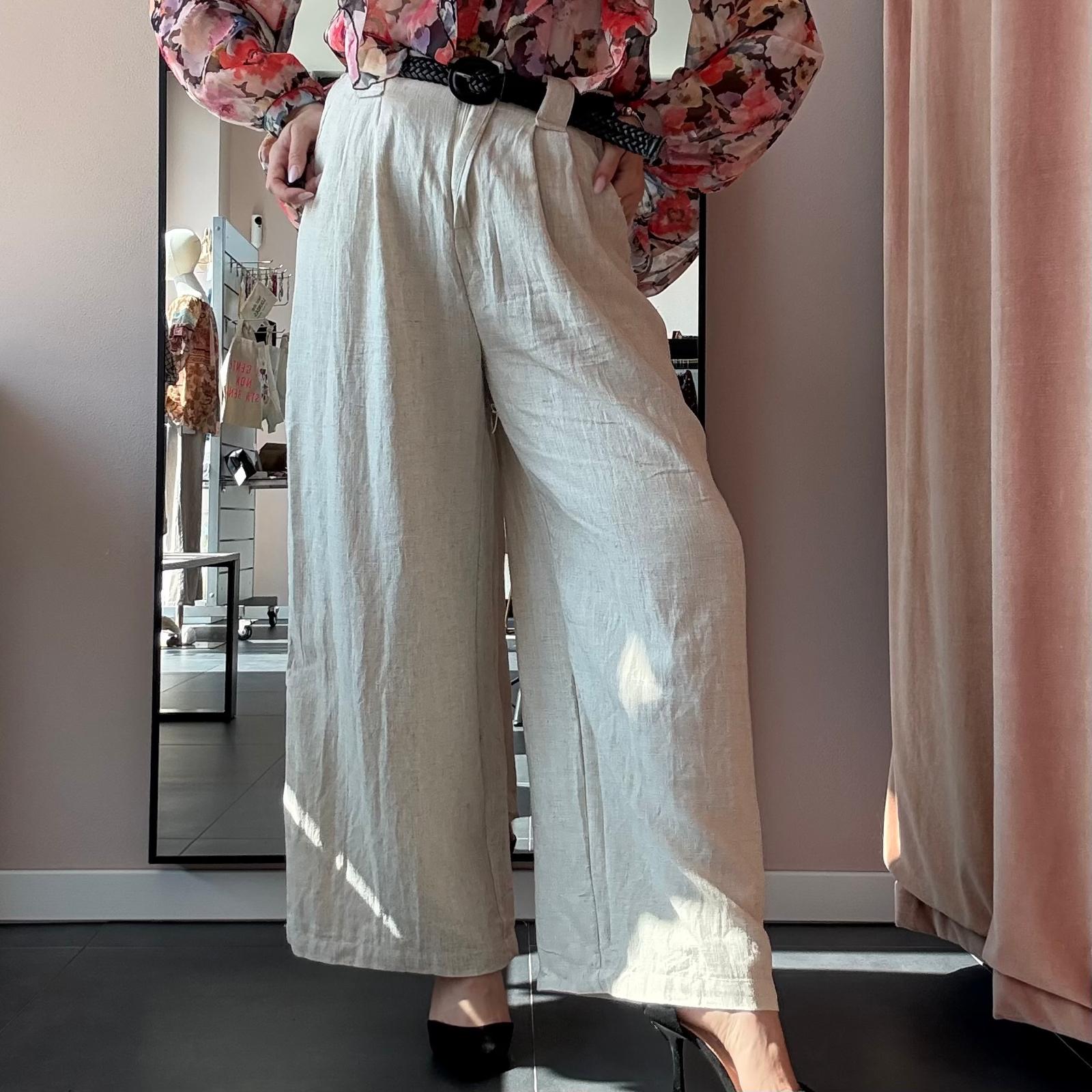 Pantalone Largo in Lino/Cotone - immagine 7