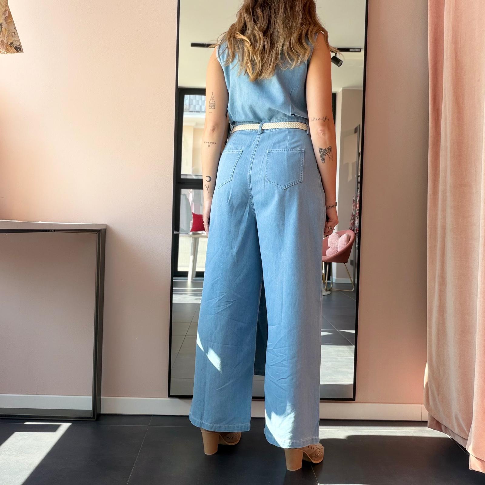 Salopette in Denim Chiaro - immagine 3