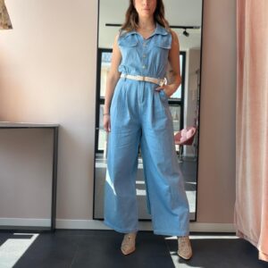 Salopette in Denim Chiaro