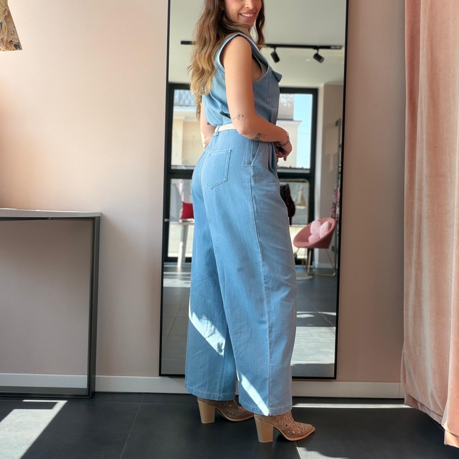 Salopette in Denim Chiaro - immagine 5