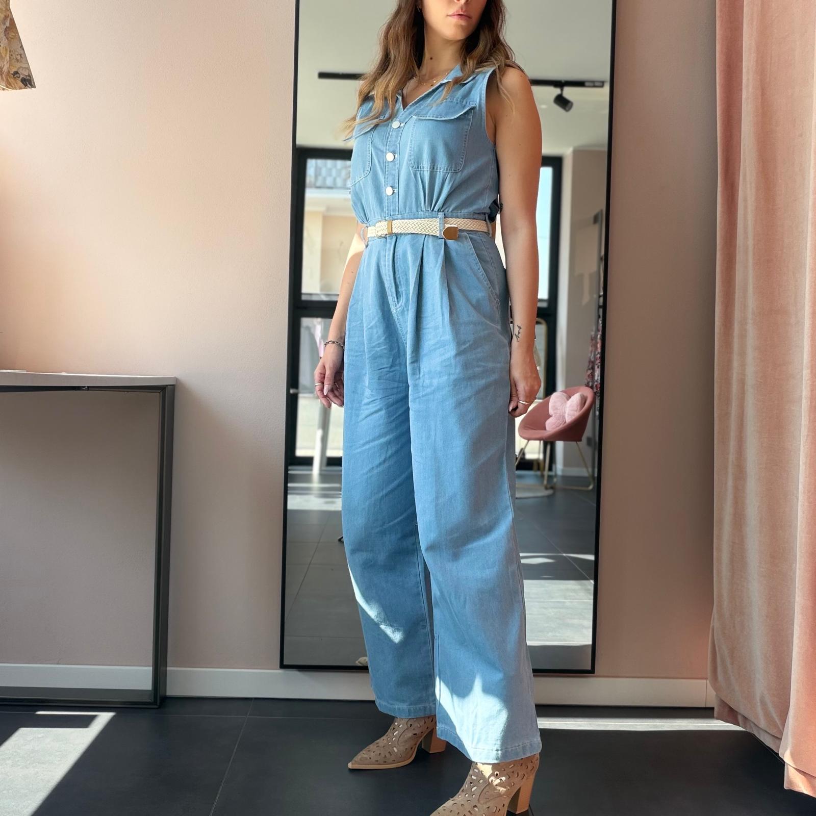 Salopette in Denim Chiaro - immagine 6