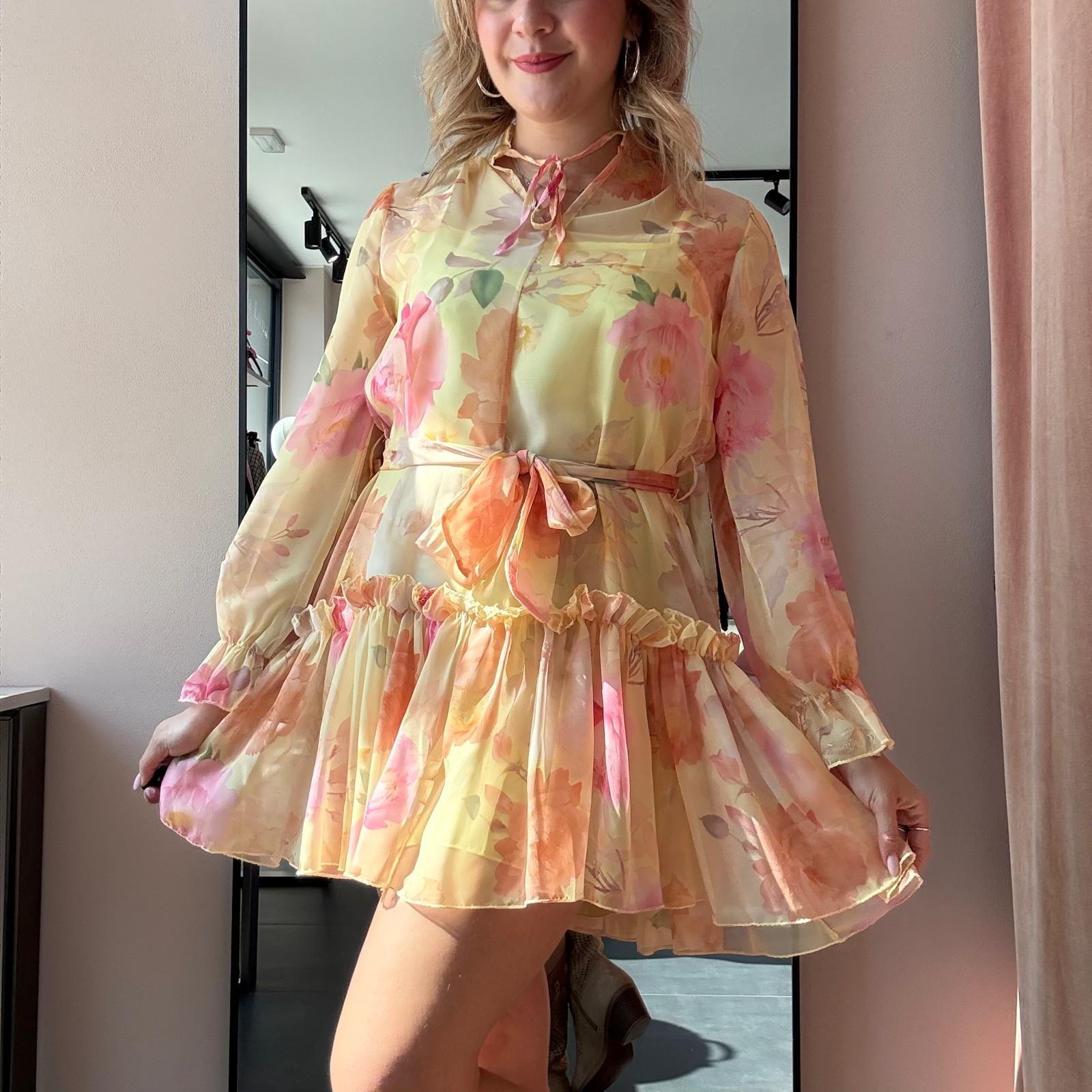 Abito Chiffon Floreale - immagine 14