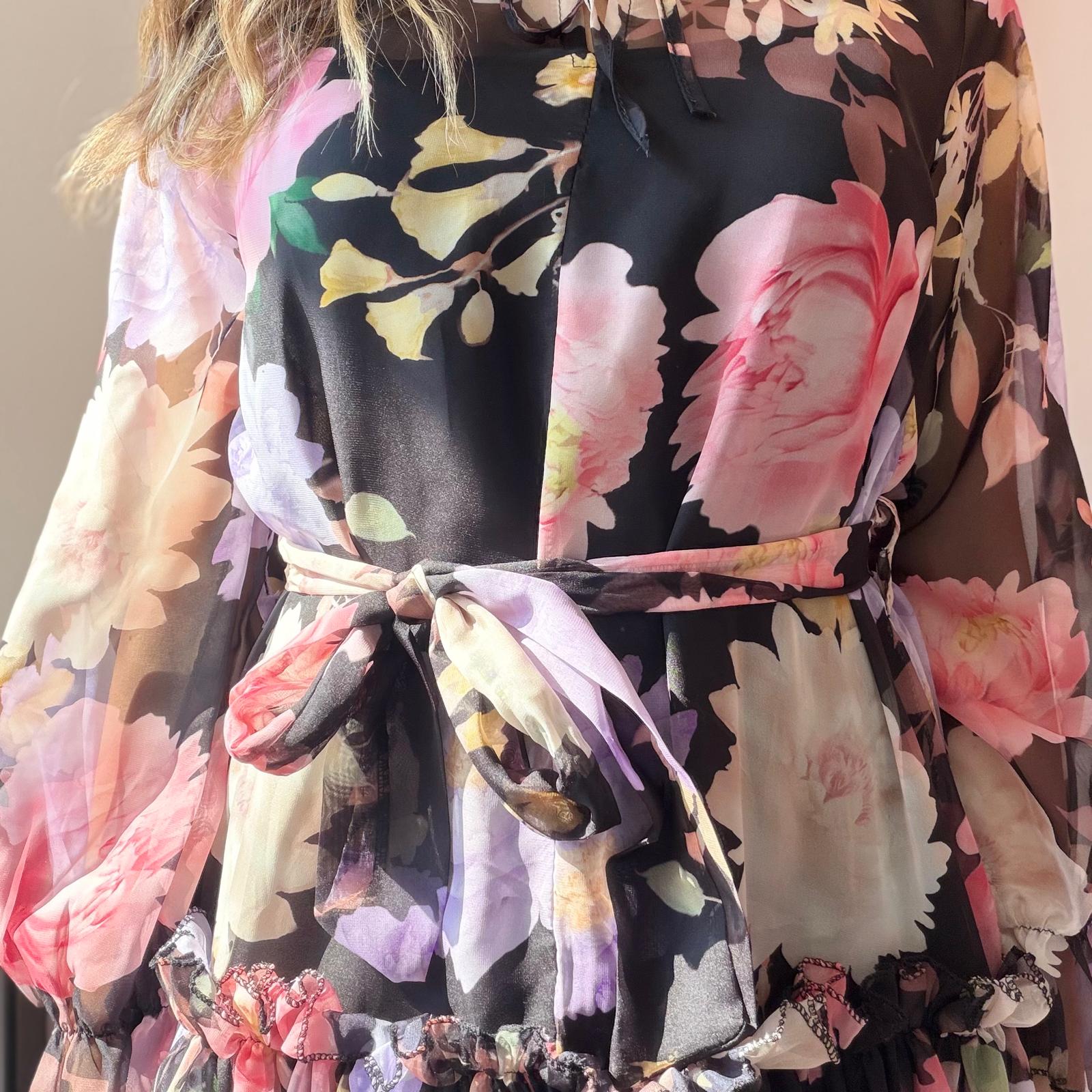 Abito Chiffon Floreale - immagine 2