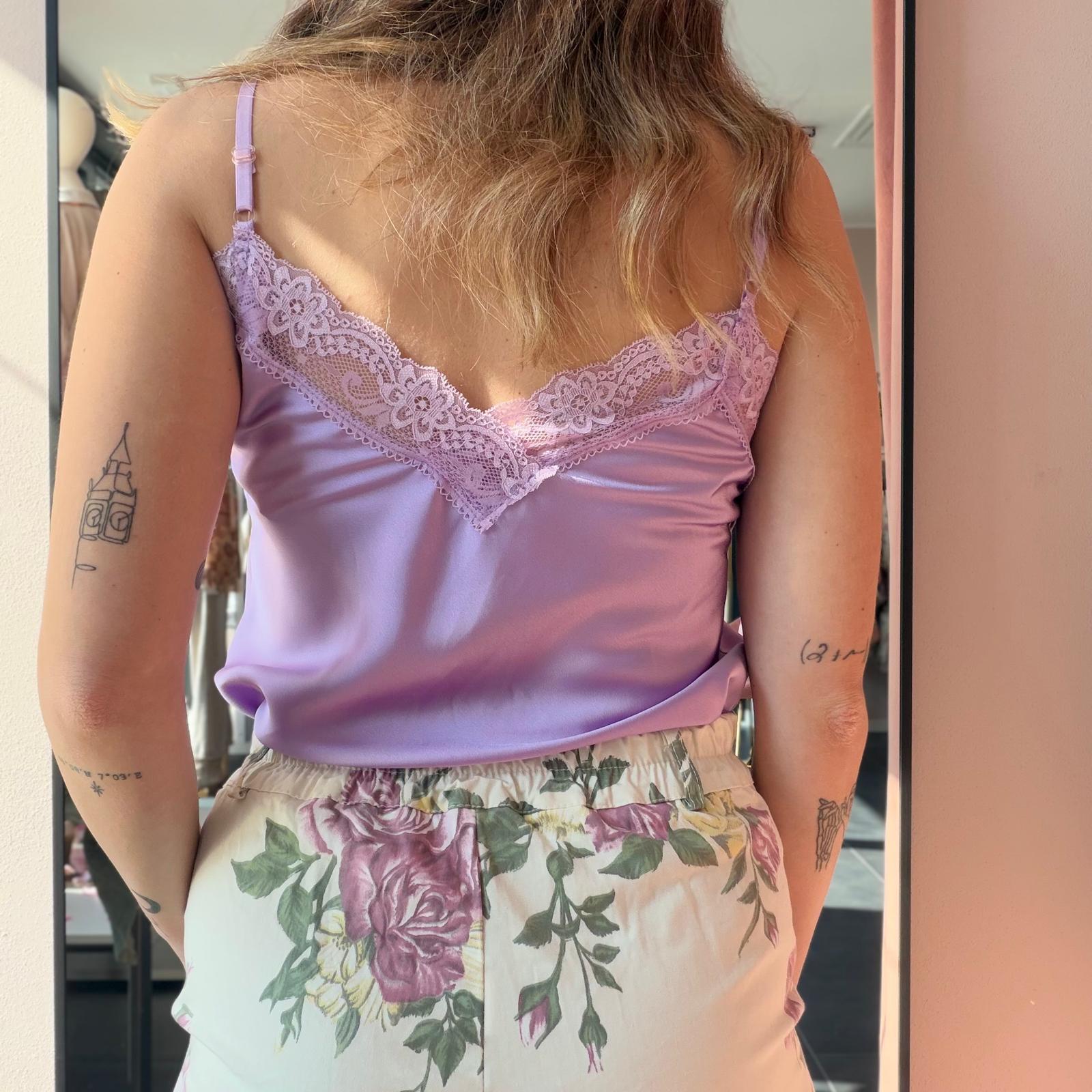Top Satin Pizzo - immagine 5
