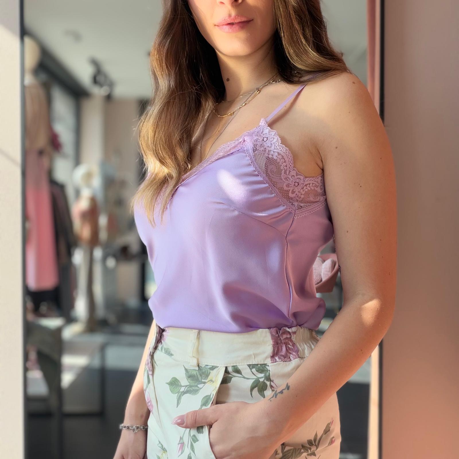Top Satin Pizzo - immagine 6