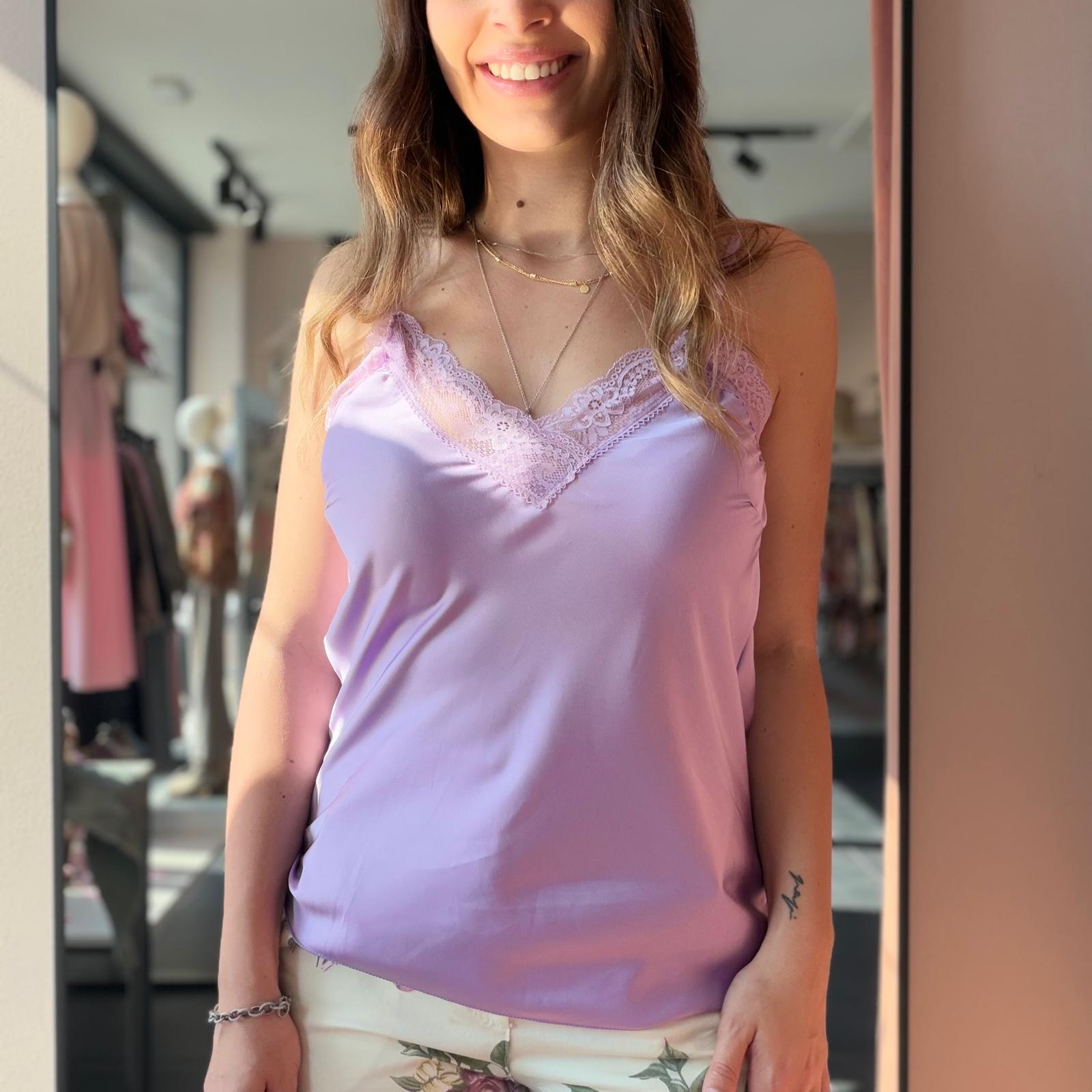 Top Satin Pizzo - immagine 8