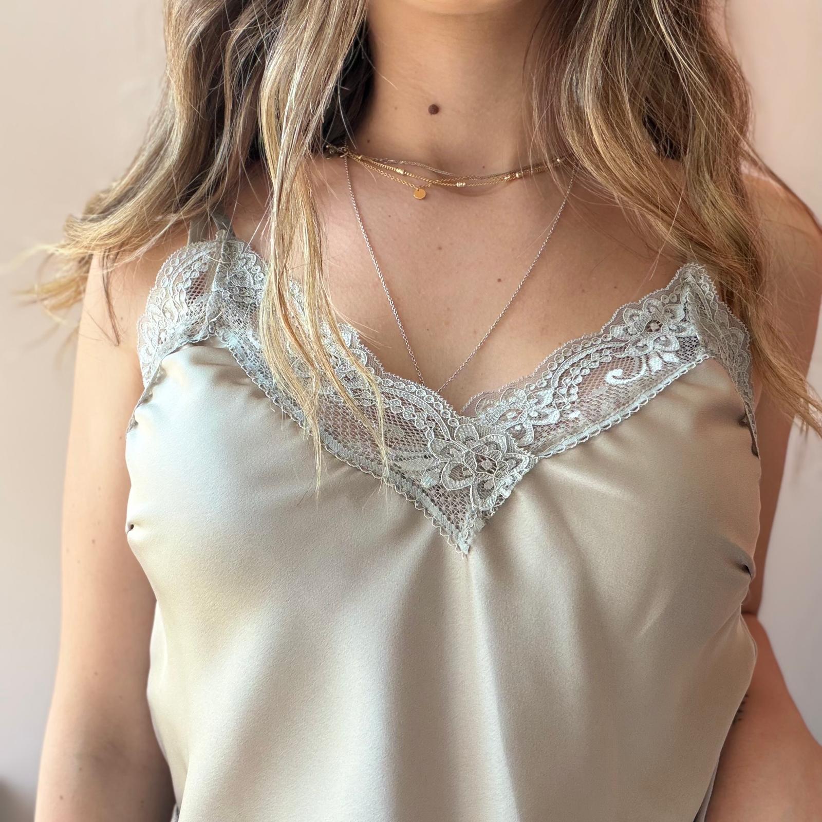 Top Satin Pizzo - immagine 9