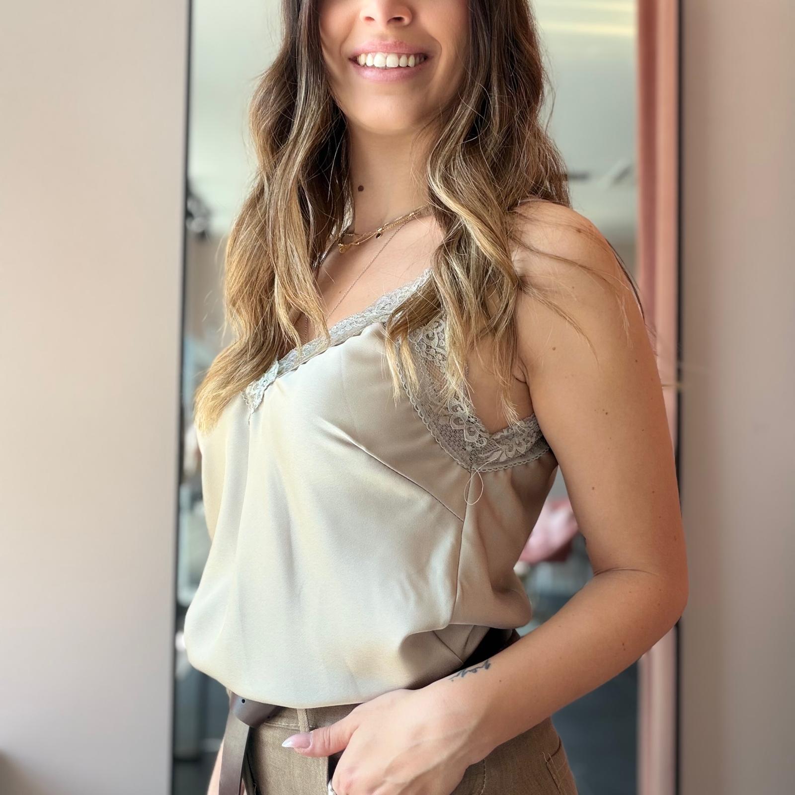 Top Satin Pizzo - immagine 10