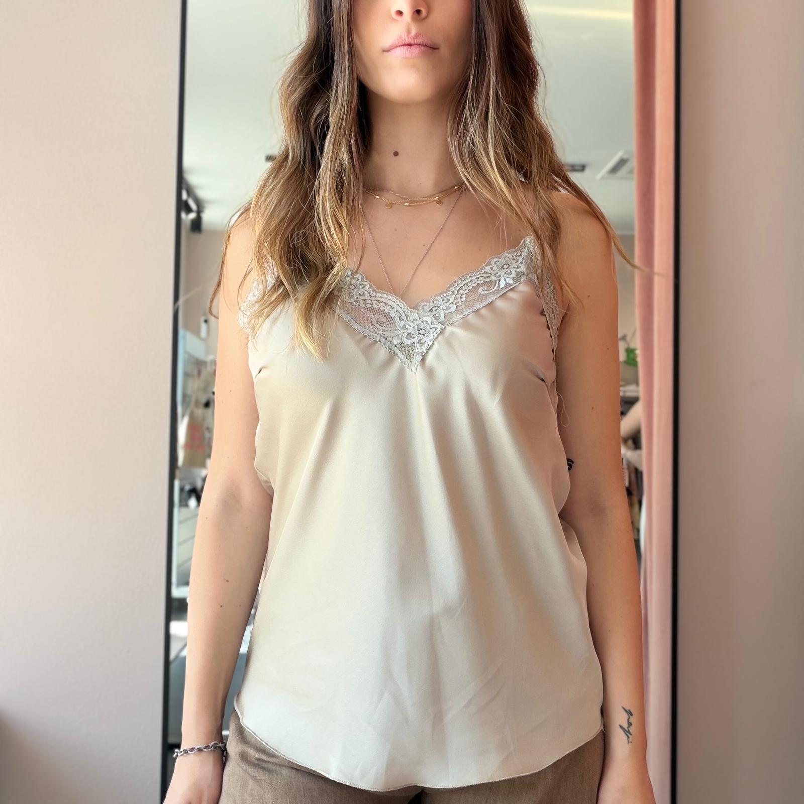 Top Satin Pizzo - immagine 12
