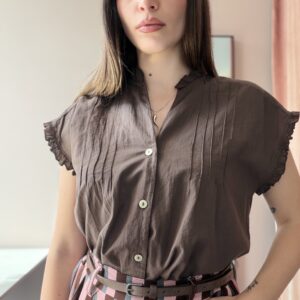 Camicia 100% Cotone con Rouches
