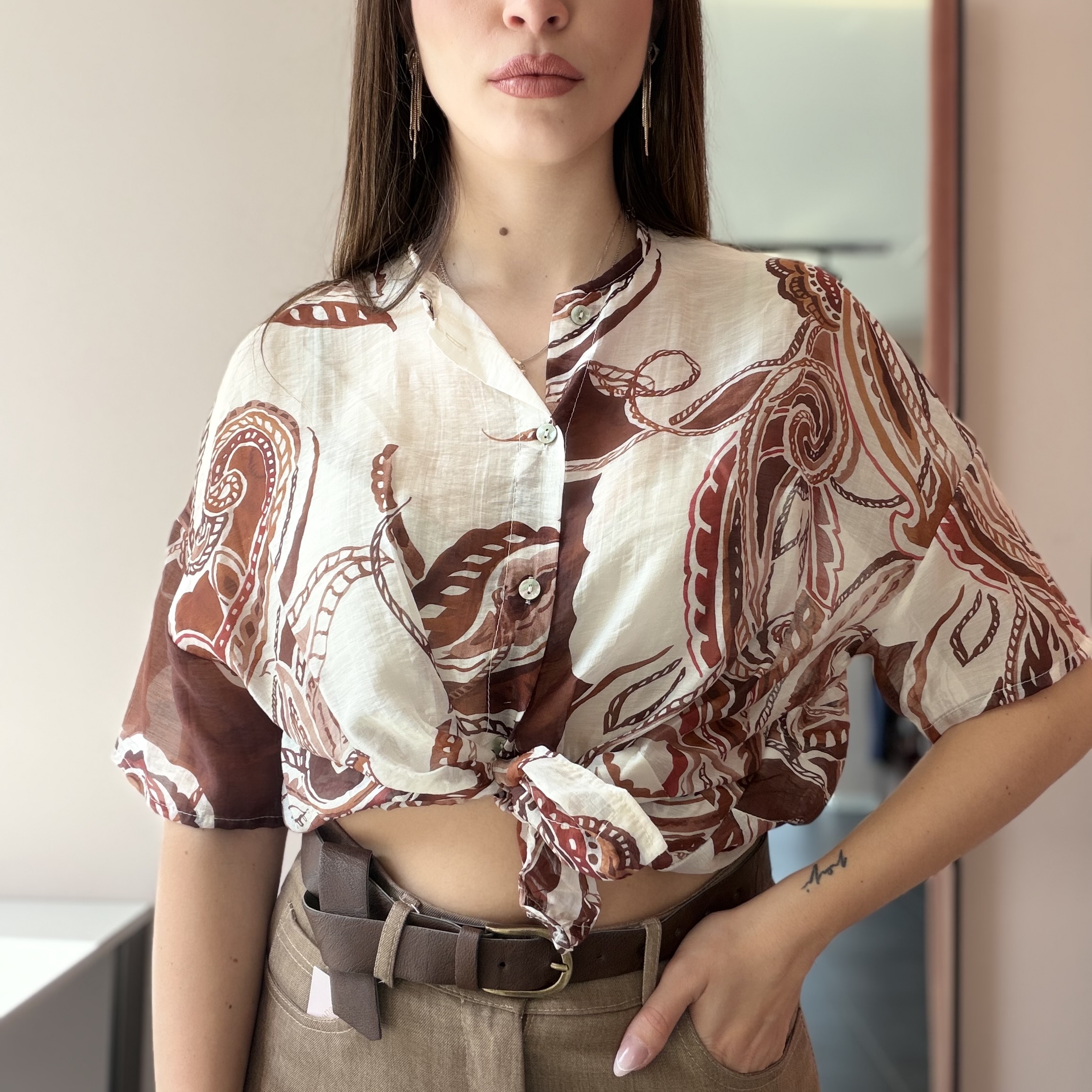 Camicia Cotone Fantasia Paisley