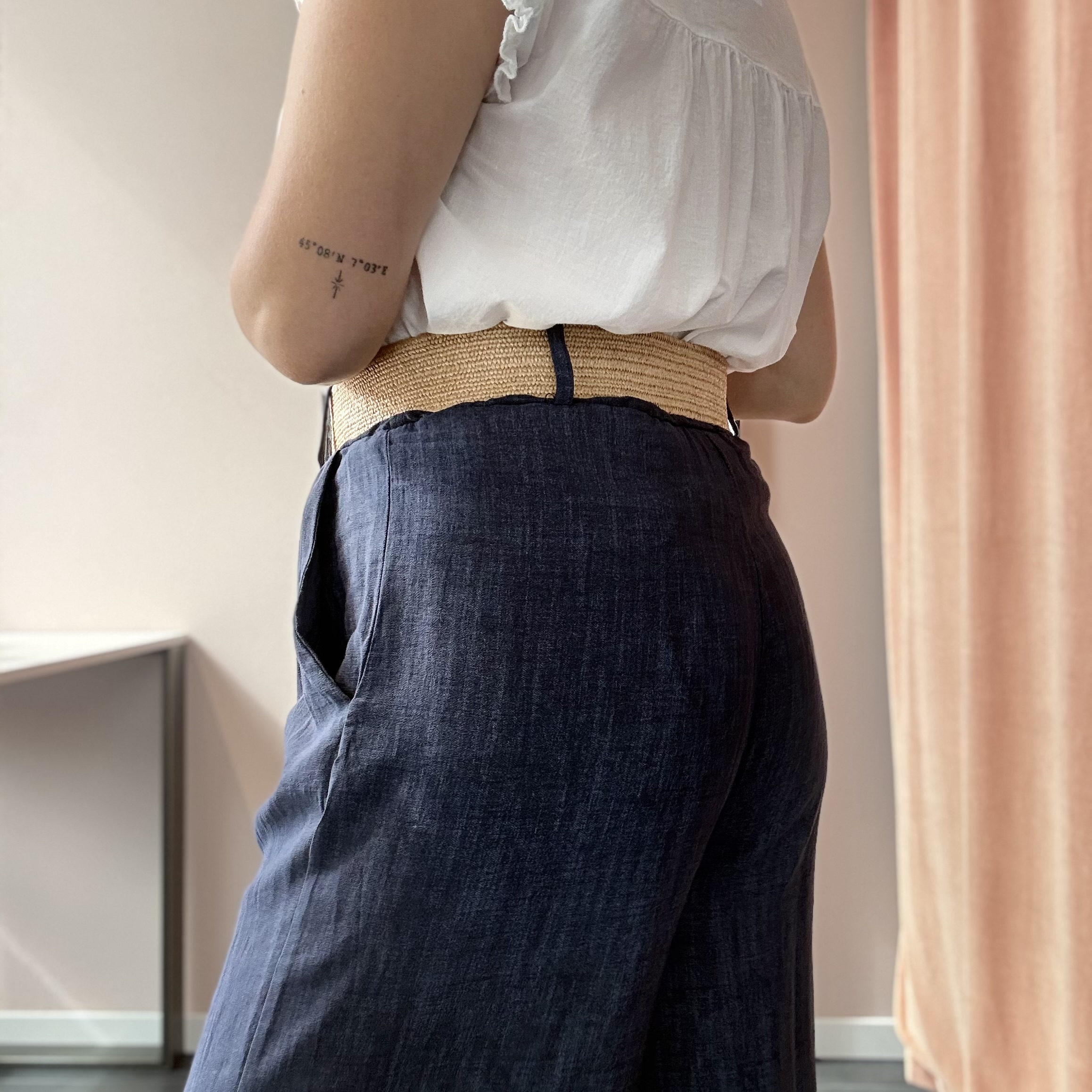 Pantalone in Cotone Effetto Denim - immagine 4