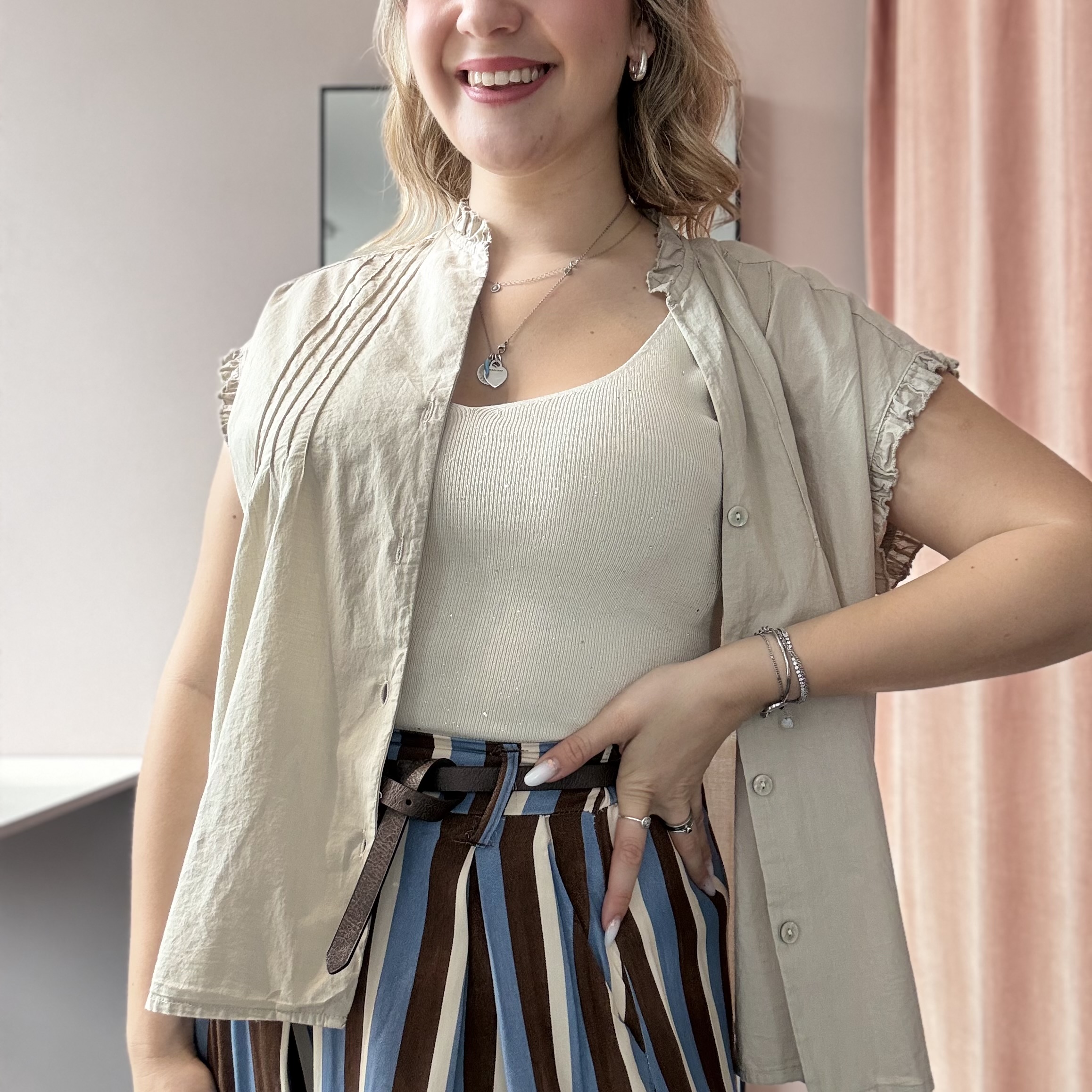 Camicia 100% Cotone con Rouches - immagine 9
