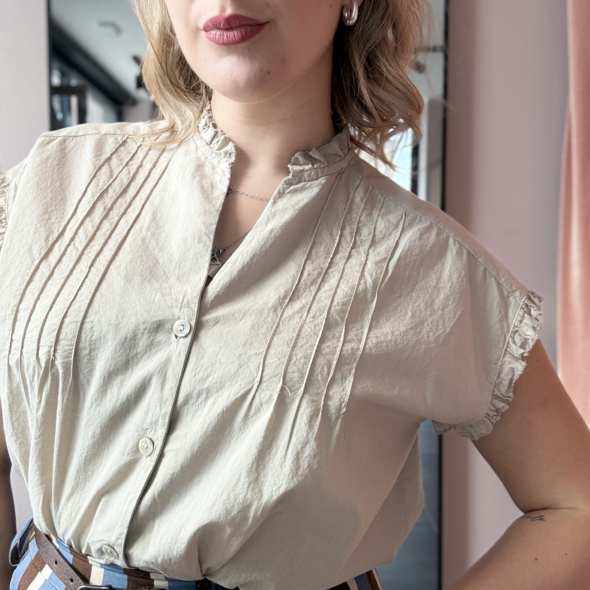 Camicia 100% Cotone con Rouches - immagine 12