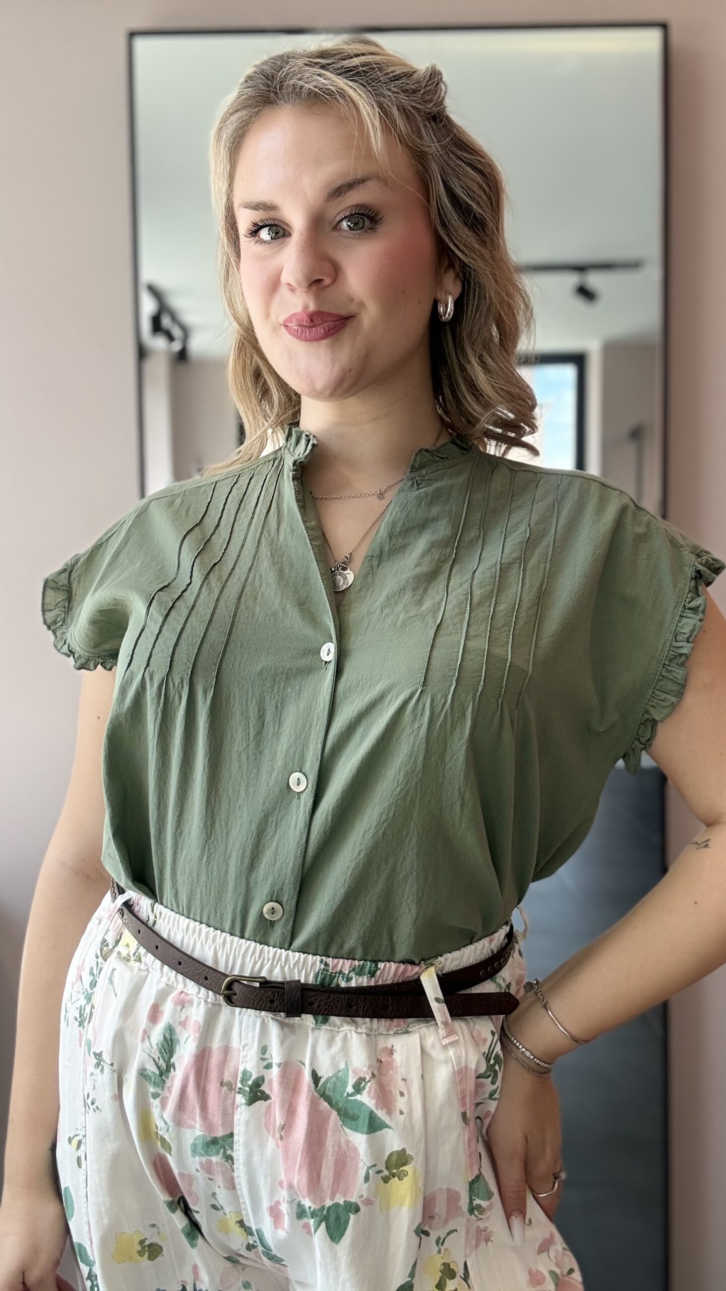 Camicia 100% Cotone con Rouches - immagine 16
