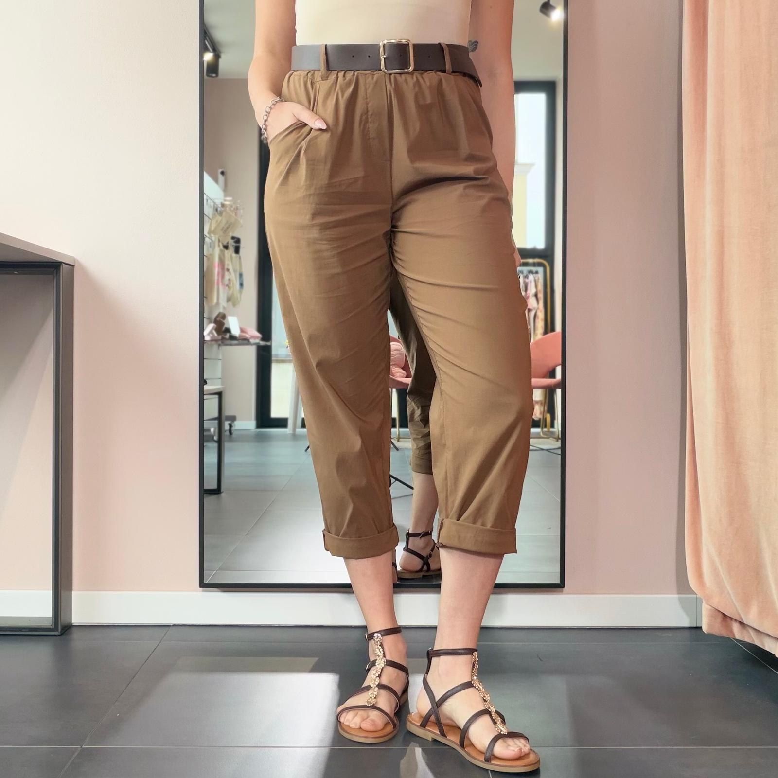 Pantalone Modello Carrot Con Cintura - immagine 4