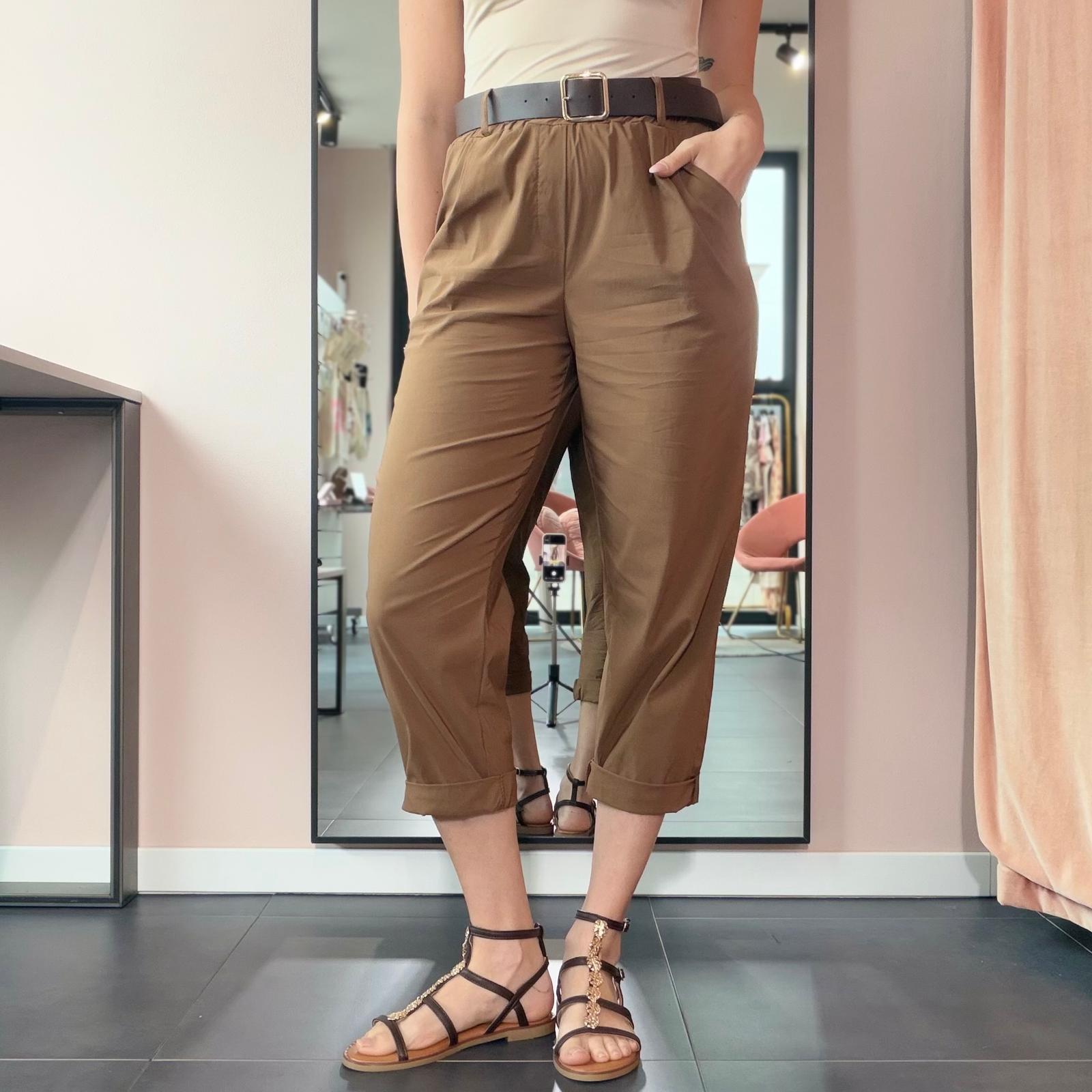 Pantalone Modello Carrot Con Cintura - immagine 5