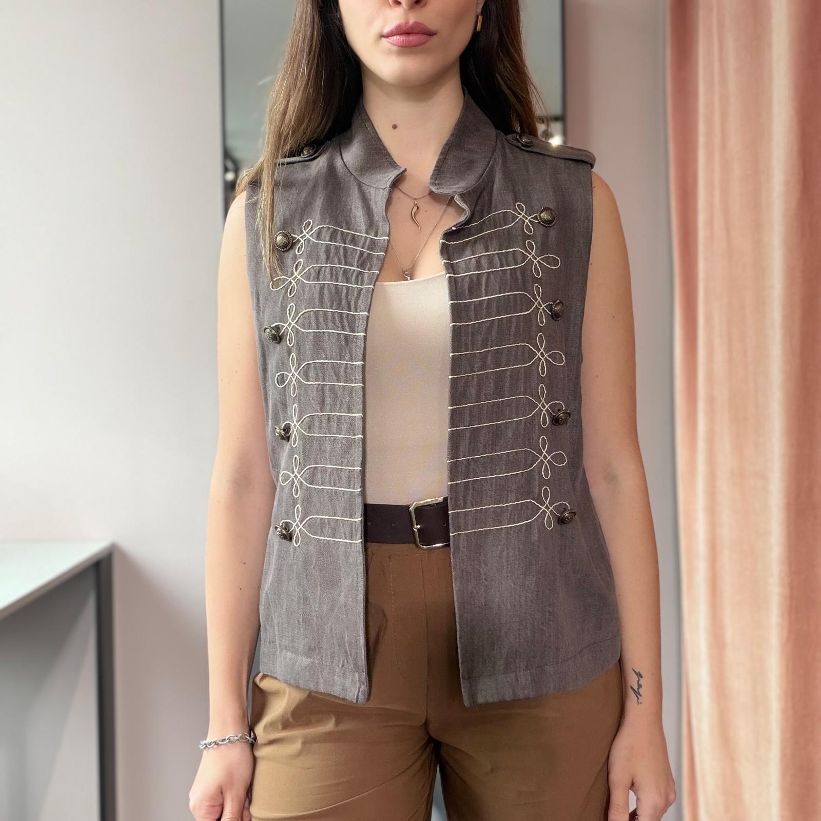 Gilet Stile Militare con Ricami - immagine 5