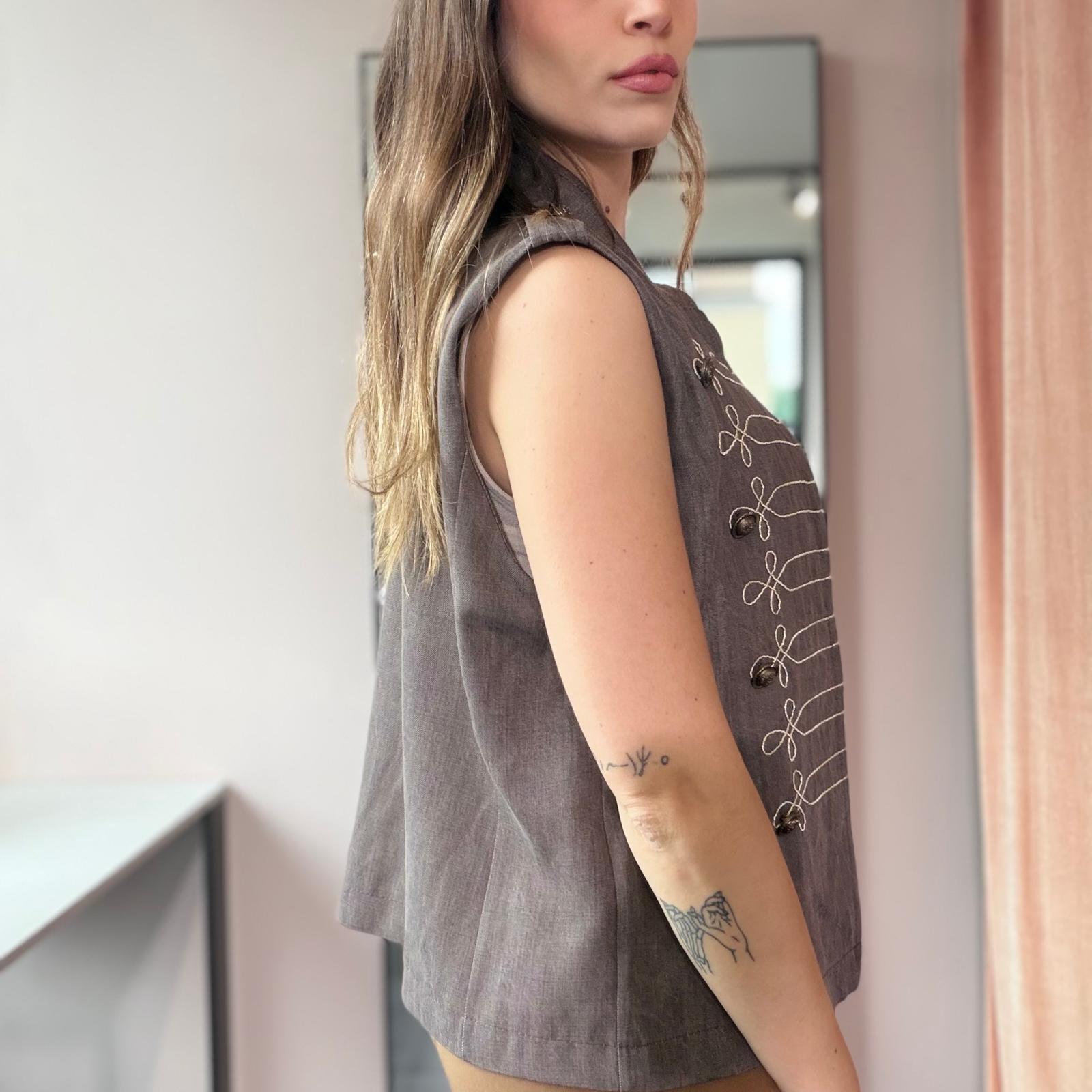 Gilet Stile Militare con Ricami - immagine 6