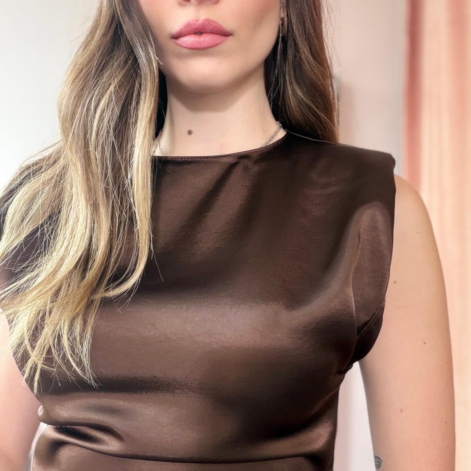 Abito Satin Asimmetrico - immagine 3