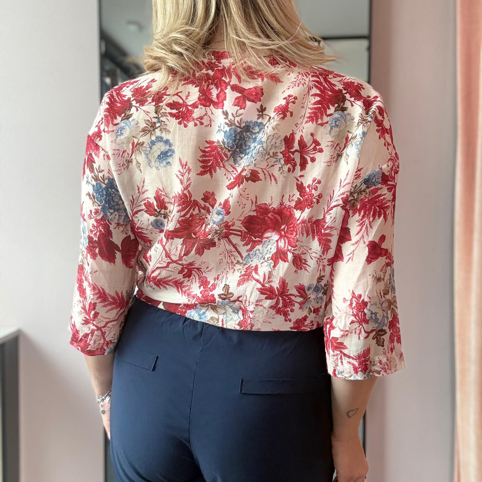 Camicia Misto Seta Floreale - immagine 2